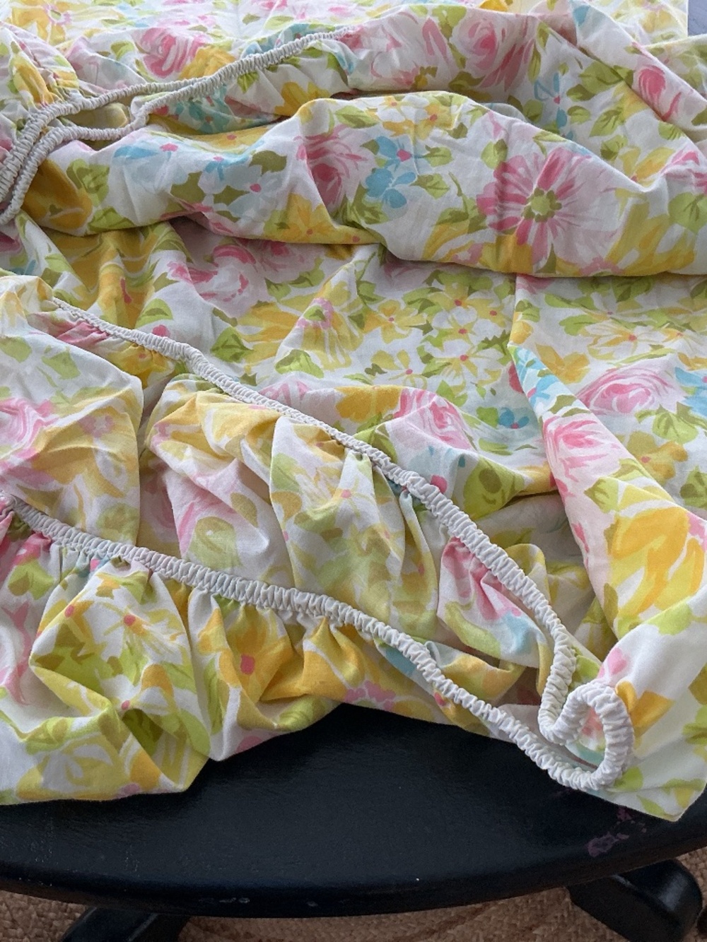 Vintage Fitted Sheet and Pillow Case